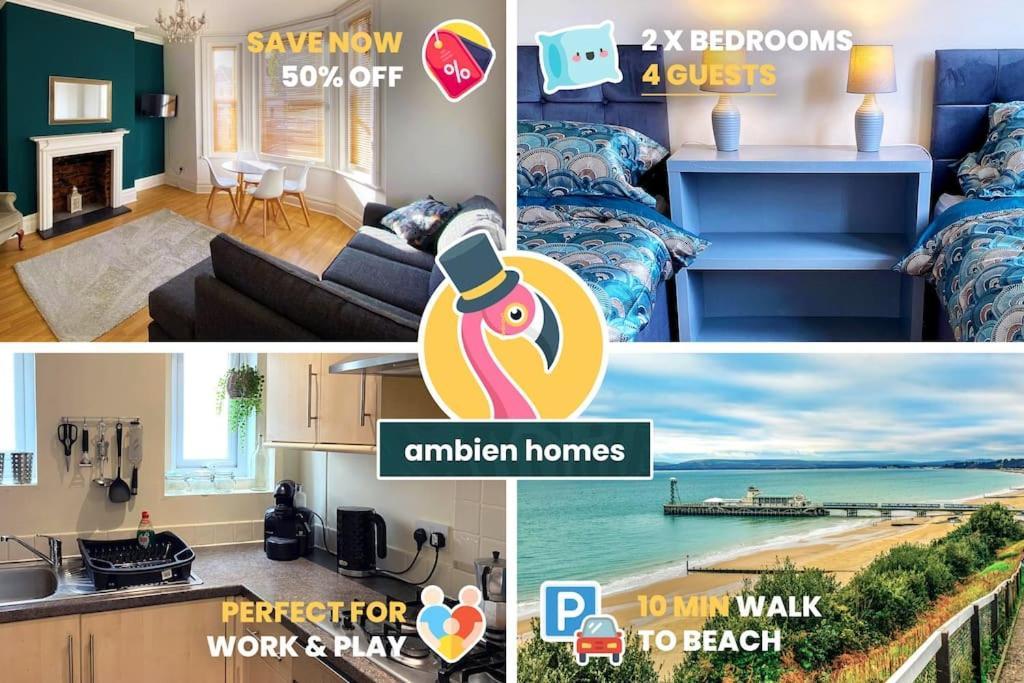Flamingo Rise Bournemouth 2 Bed 6 Guest Beach Escape Buitenkant foto